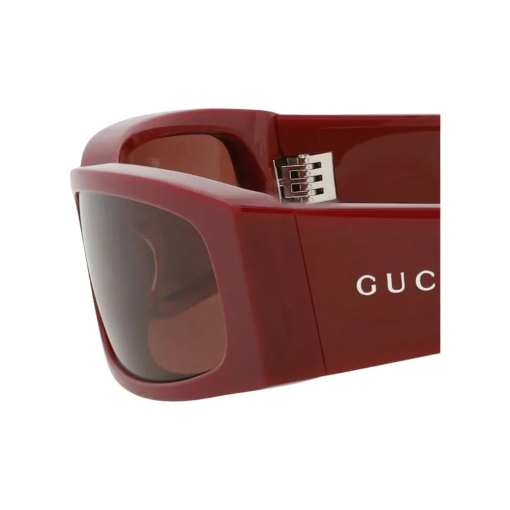 Gucci Square-Frame Recycled Acetate Sunglasses Red Mens